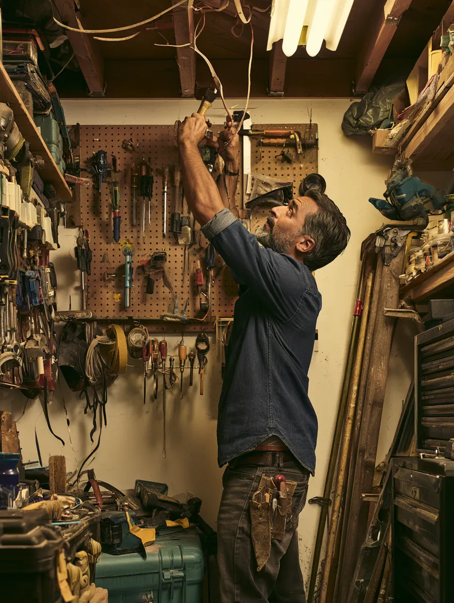 Homeowner comparing small home repair quotes at a kitchen table